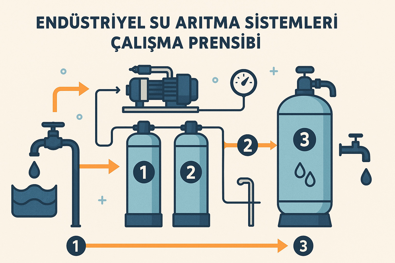 Endüstriyel Su Arıtma Sistemleri Çalışma Prensibi