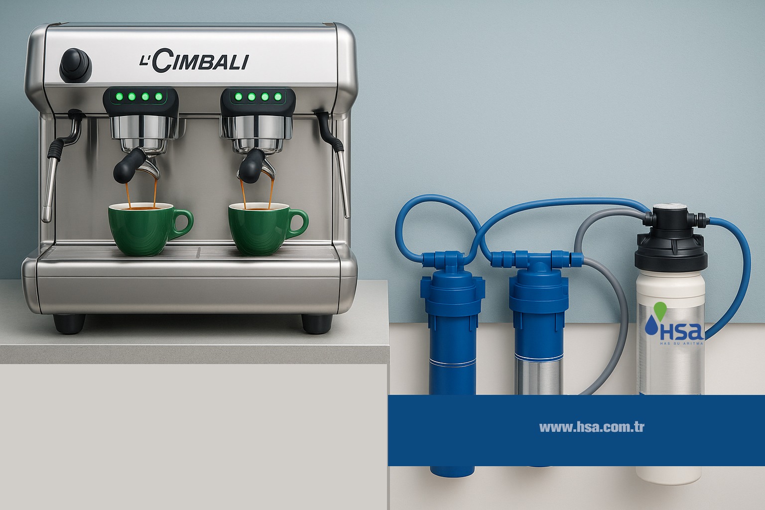 Cimbali Espresso Arıtma Makinası Sistemleri Profesyonel Kahve Su Arıtma