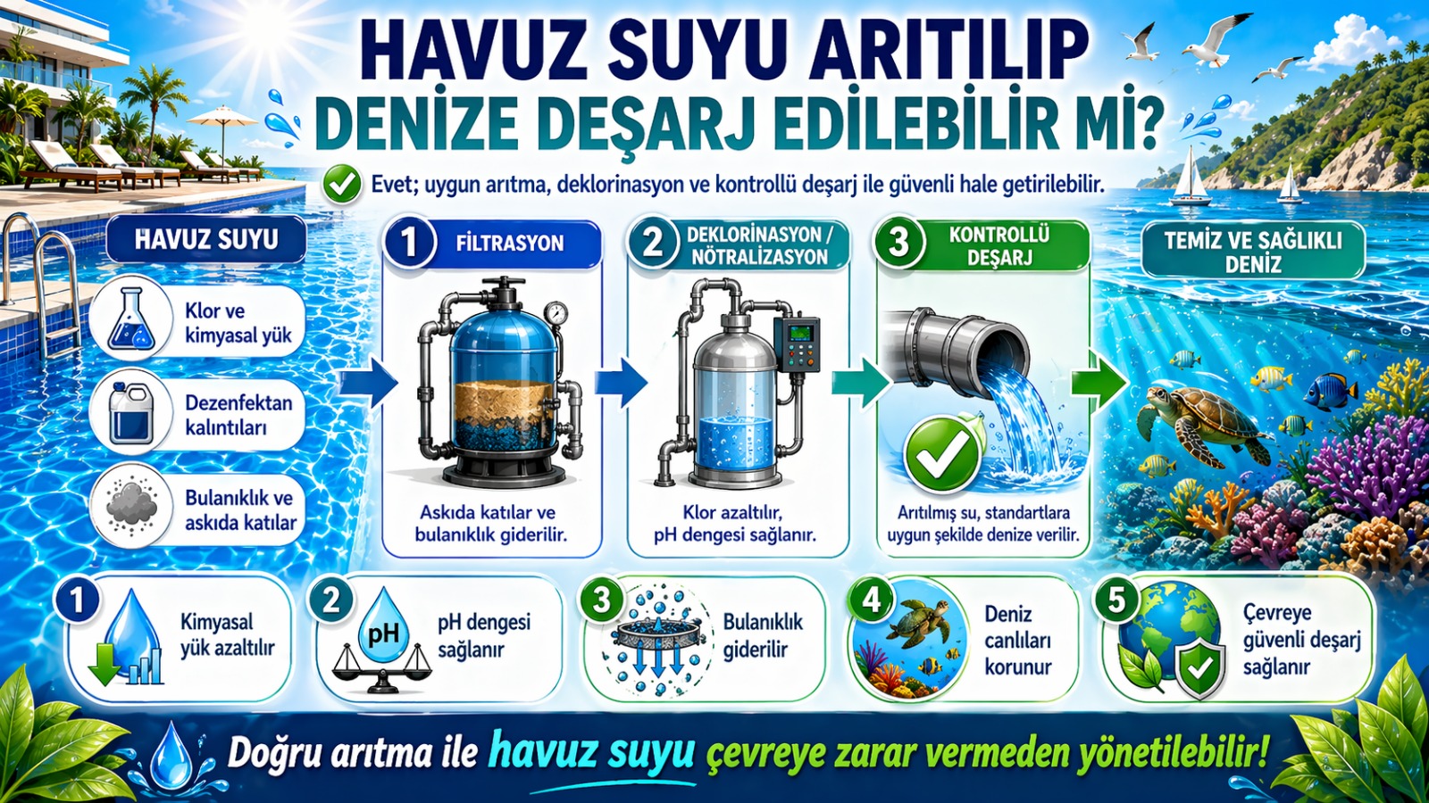 Havuz Suyu Arıtılıp Denize Deşarj Edilebilir mi?