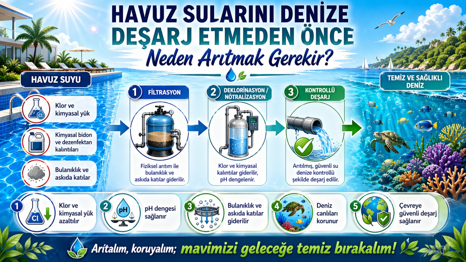 Havuz Sularını Denize Deşarj Etmeden Önce Neden Arıtmak Gerekir?